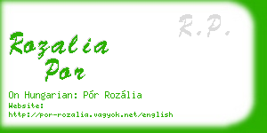 rozalia por business card